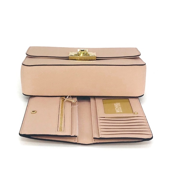 Michael Kors Tina MD Shoulder Flap Bag Wallet Set - Picture 5 of 8